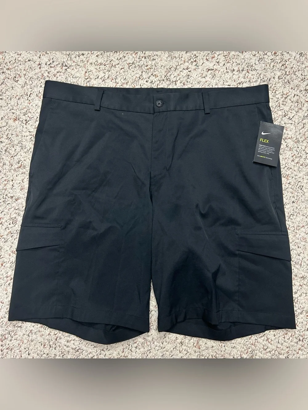 Nike Flex Golf Shorts Men's 38 Black Golf Cargo Performance Stretch 882086-010